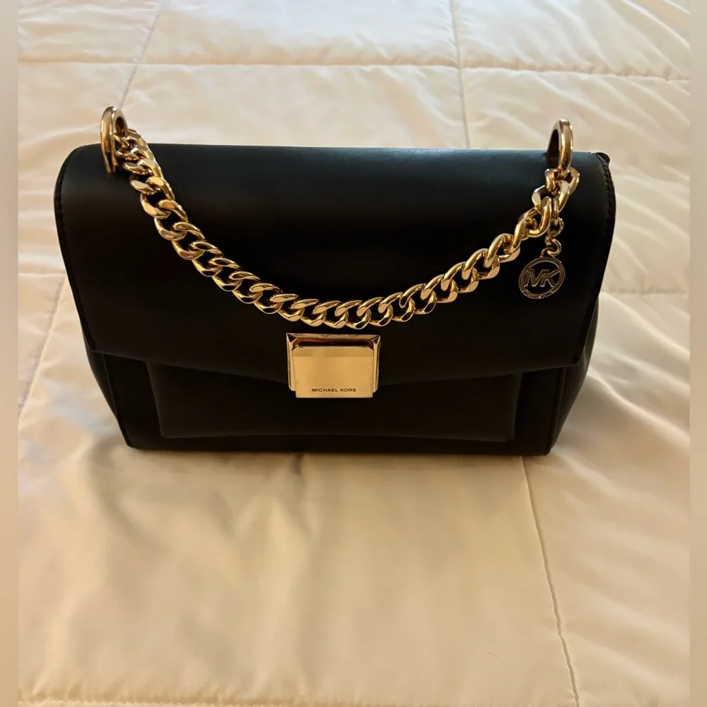 Michael Kors Lita Crossbody with Gold Accent - Removable Strap - Picture 8 of 16